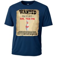Evil Ten Pin 10 Funny Bowling Cooling Performance Crew T-Shirt