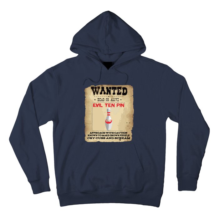 Evil Ten Pin 10 Funny Bowling Hoodie