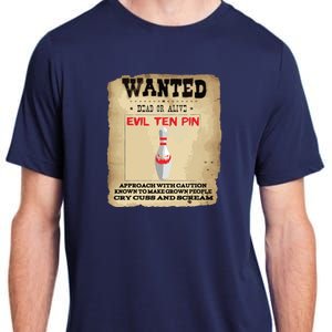 Evil Ten Pin 10 Funny Bowling Adult ChromaSoft Performance T-Shirt