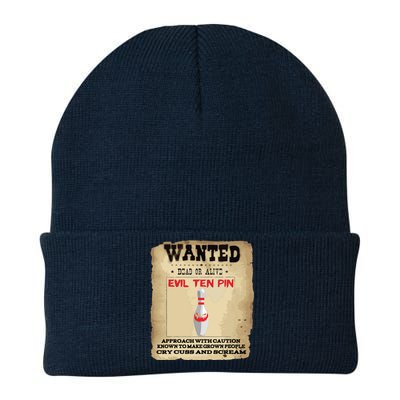 Evil Ten Pin 10 Funny Bowling Knit Cap Winter Beanie