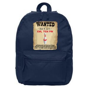 Evil Ten Pin 10 Funny Bowling 16 in Basic Backpack