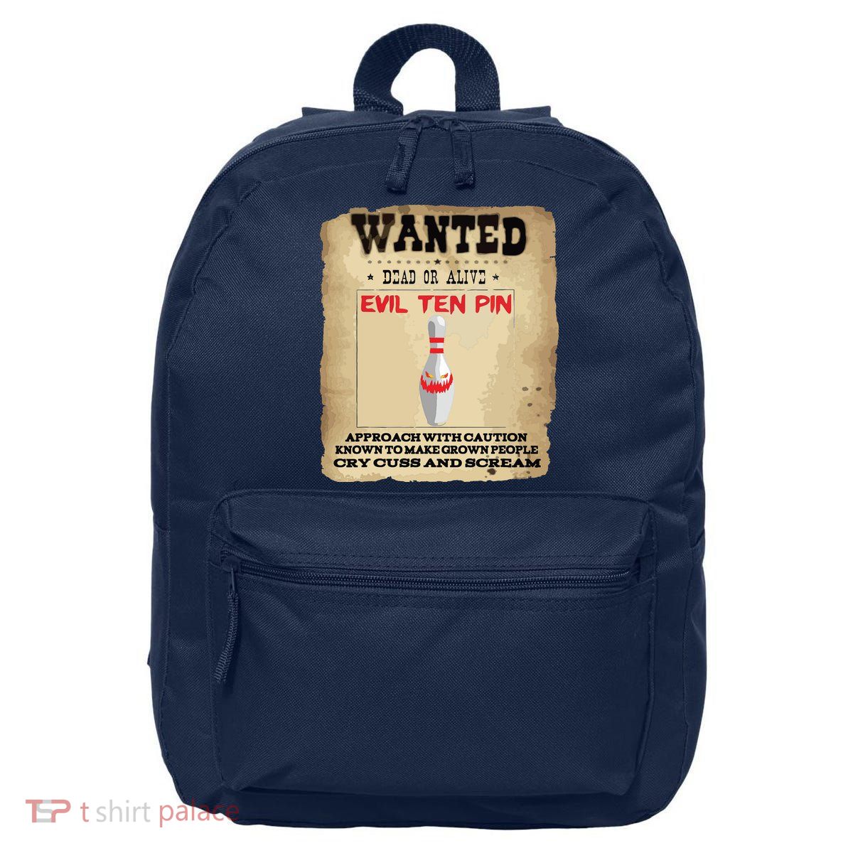 Evil Ten Pin 10 Funny Bowling 16 in Basic Backpack