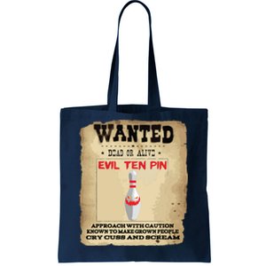 Evil Ten Pin 10 Funny Bowling Tote Bag