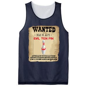 Evil Ten Pin 10 Funny Bowling Mesh Reversible Basketball Jersey Tank