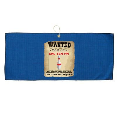 Evil Ten Pin 10 Funny Bowling Large Microfiber Waffle Golf Towel