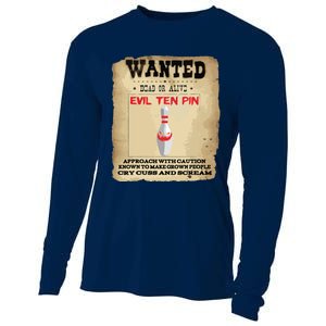 Evil Ten Pin 10 Funny Bowling Cooling Performance Long Sleeve Crew