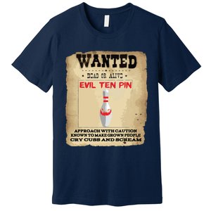 Evil Ten Pin 10 Funny Bowling Premium T-Shirt