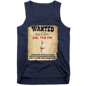 Evil Ten Pin 10 Funny Bowling Tank Top