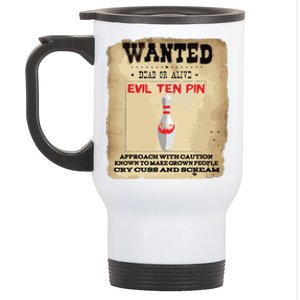 Evil Ten Pin 10 Funny Bowling Stainless Steel Travel Mug