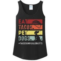 Eat Tacos. Pet Dogs Tacos And Wigglebutts Ladies Essential Tank