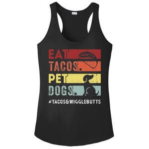 Eat Tacos. Pet Dogs Tacos And Wigglebutts Ladies PosiCharge Competitor Racerback Tank