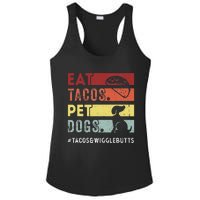 Eat Tacos. Pet Dogs Tacos And Wigglebutts Ladies PosiCharge Competitor Racerback Tank