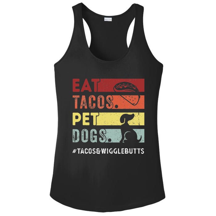 Eat Tacos. Pet Dogs Tacos And Wigglebutts Ladies PosiCharge Competitor Racerback Tank