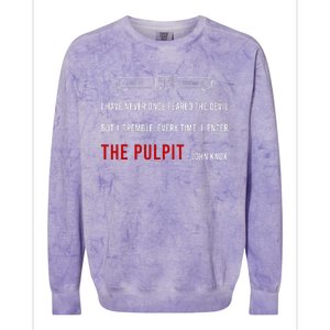 ENTER THE PULPIT  JOHN KNOX  Christian Pastor Appreciation Colorblast Crewneck Sweatshirt