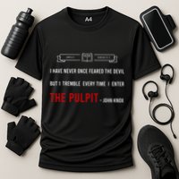 ENTER THE PULPIT  JOHN KNOX  Christian Pastor Appreciation Cooling Performance Crew T-Shirt