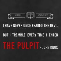 ENTER THE PULPIT  JOHN KNOX  Christian Pastor Appreciation Adult Drive Performance Visor