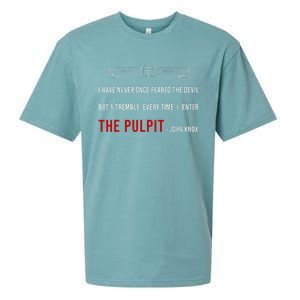 ENTER THE PULPIT  JOHN KNOX  Christian Pastor Appreciation Sueded Cloud Jersey T-Shirt