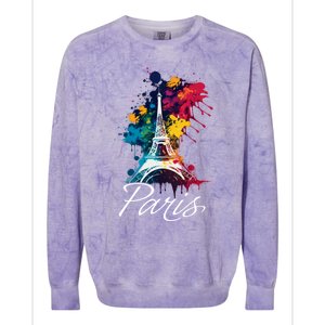 Eiffel Tower Paris Trip Holiday France Souvenir Colorblast Crewneck Sweatshirt