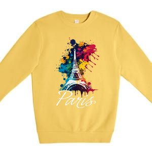 Eiffel Tower Paris Trip Holiday France Souvenir Premium Crewneck Sweatshirt