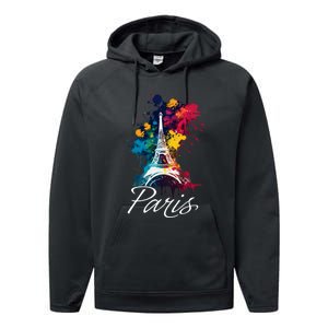 Eiffel Tower Paris Trip Holiday France Souvenir Performance Fleece Hoodie