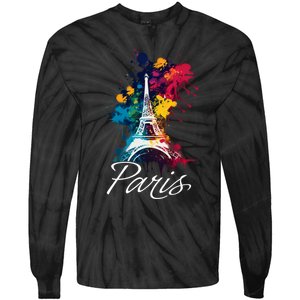 Eiffel Tower Paris Trip Holiday France Souvenir Tie-Dye Long Sleeve Shirt