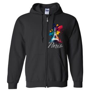 Eiffel Tower Paris Trip Holiday France Souvenir Full Zip Hoodie