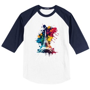 Eiffel Tower Paris Trip Holiday France Souvenir Baseball Sleeve Shirt