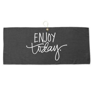 Enjoy Today Positive Large Microfiber Waffle Golf Towel