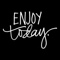 Enjoy Today Positive Short Acrylic Beanie