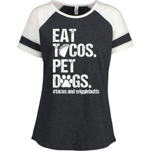 Eat Tacos Pet Dogs Tacos And Wigglebutts Enza Ladies Jersey Colorblock Tee