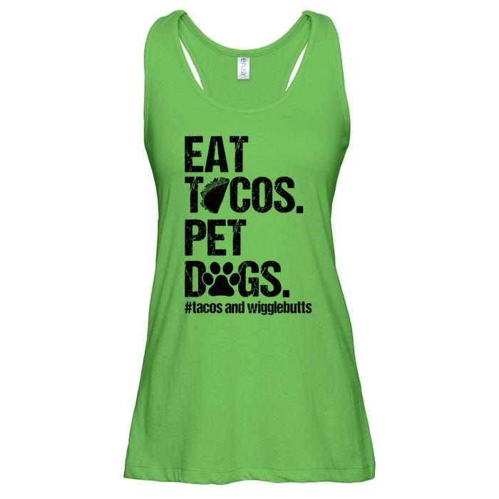 Eat Tacos Pet Dogs Tacos And Wigglebutts Ladies Essential Flowy Tank