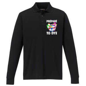 Easter Teeshirt Prepare To Dye Easter Day Performance Long Sleeve Polo