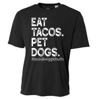 Eat Tacos. Pet Dogs Tacos And Wigglebutts Cooling Performance Crew T-Shirt