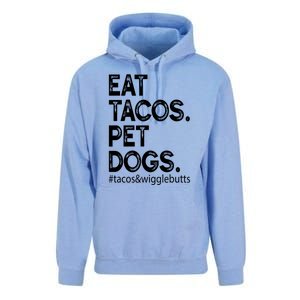 Eat Tacos Pet Dogs Tacos And Wigglebutts Unisex Surf Hoodie