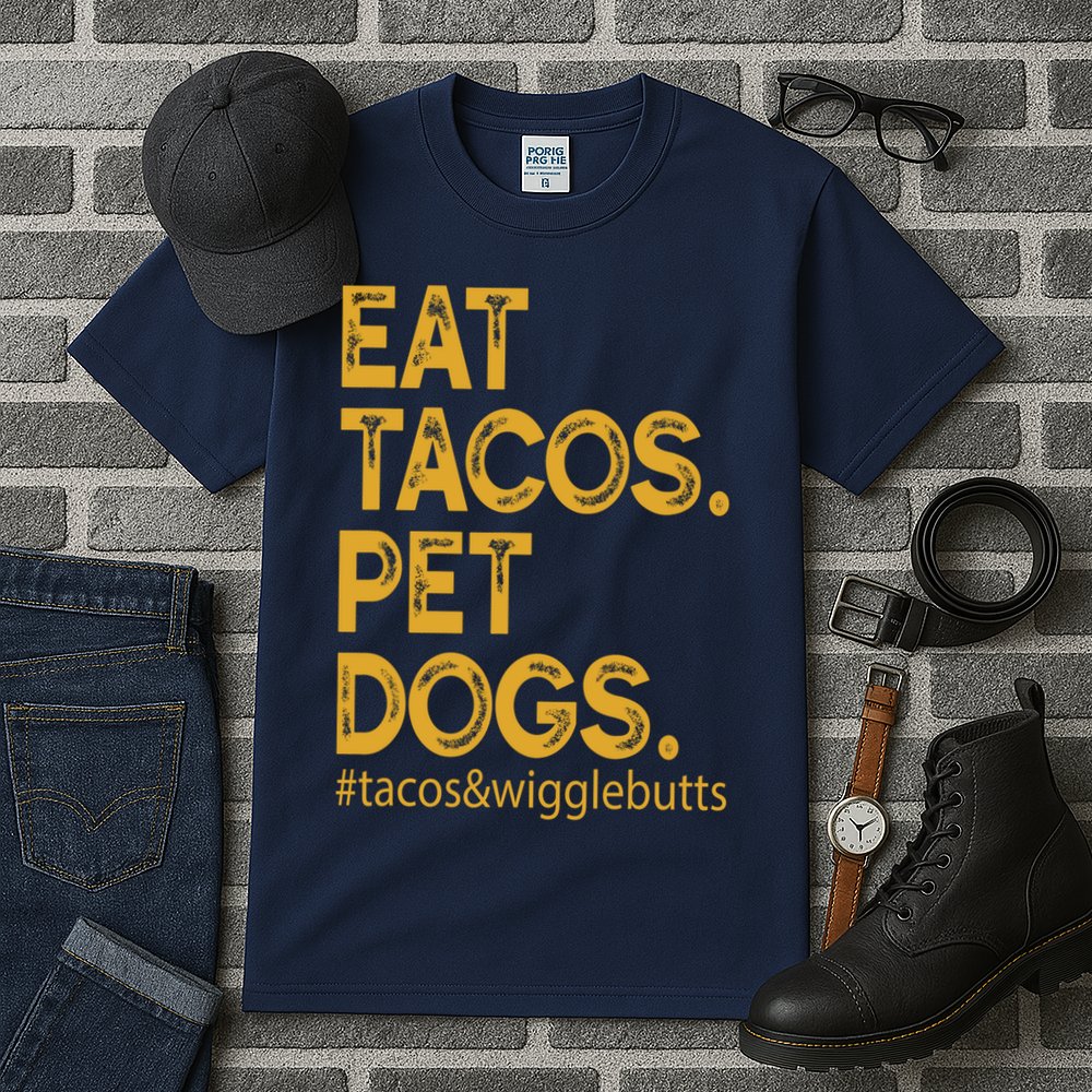 Eat Tacos Pet Dogs Tacos And Wigglebutts Tall T-Shirt