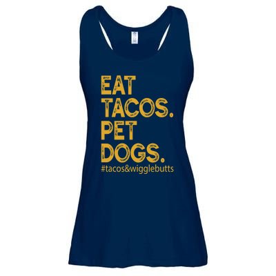 Eat Tacos Pet Dogs Tacos And Wigglebutts Ladies Essential Flowy Tank