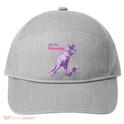 Eat The Patriarchy Funny Feminist Vintage Trex Dinosaur 7-Panel Snapback Hat