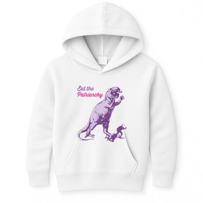 Eat The Patriarchy Funny Feminist Vintage Trex Dinosaur Kids Hoodie