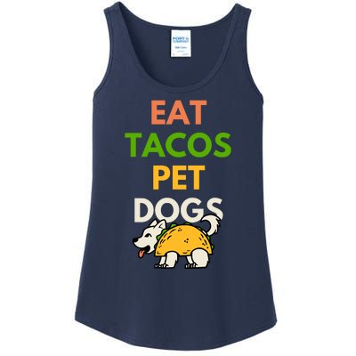 Eat Tacos Pet Dogs Ladies Essential Tank