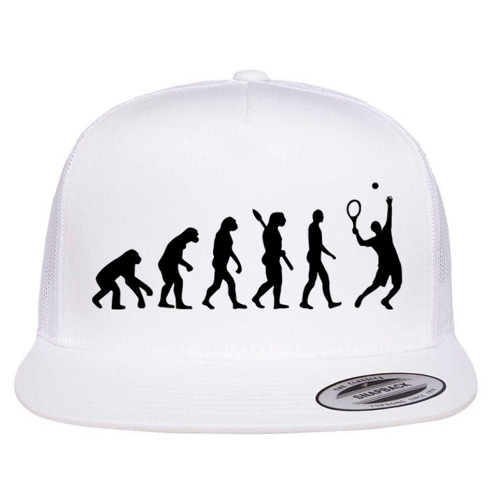 Evolution Tennis Player Flat Bill Trucker Hat