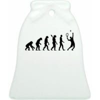 Evolution Tennis Player Ceramic Bell Ornament