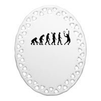 Evolution Tennis Player Ceramic Oval Ornament