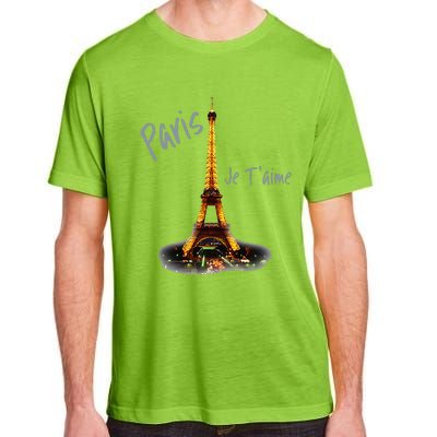 Eiffel Tower Paris Vintage I Love Paris France Adult ChromaSoft Performance T-Shirt