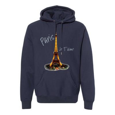 Eiffel Tower Paris Vintage I Love Paris France Premium Hoodie