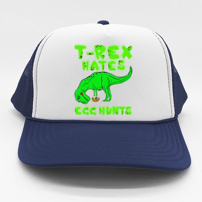 Easter T Rex Hates Egg Hunts Basket Stuffer Gift Trucker Hat