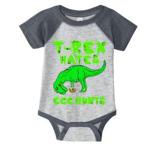 Easter T Rex Hates Egg Hunts Basket Stuffer Gift Infant Baby Jersey Bodysuit