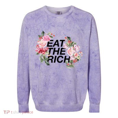 Eat The Rich Floral Colorblast Crewneck Sweatshirt