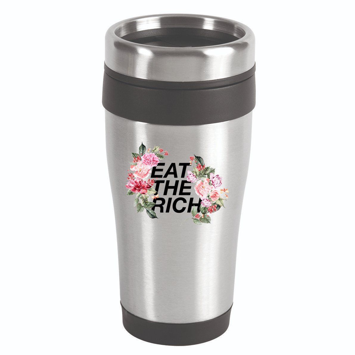 Eat The Rich Floral 16oz Travel Tumbler