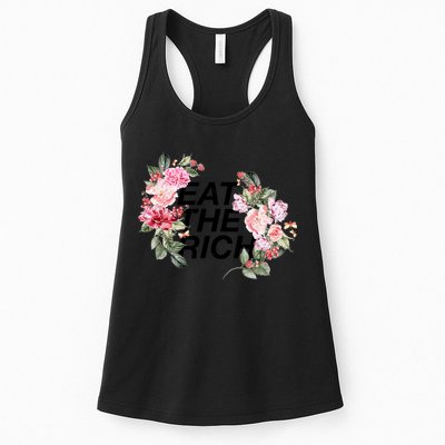 Eat The Rich Floral Womens Tank Top