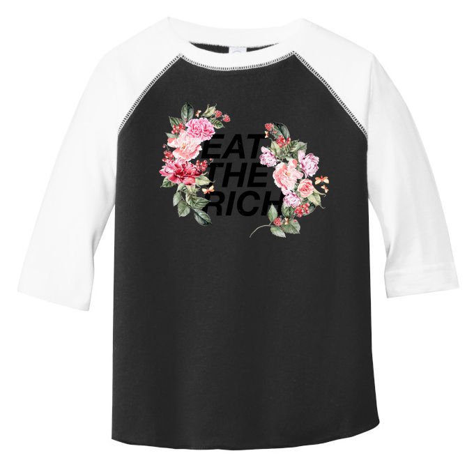 Eat The Rich Floral Toddler Fine Jersey T-Shirt